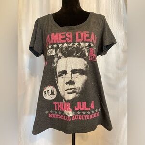 James Dean gray short sleeve tee t-shirt size XL